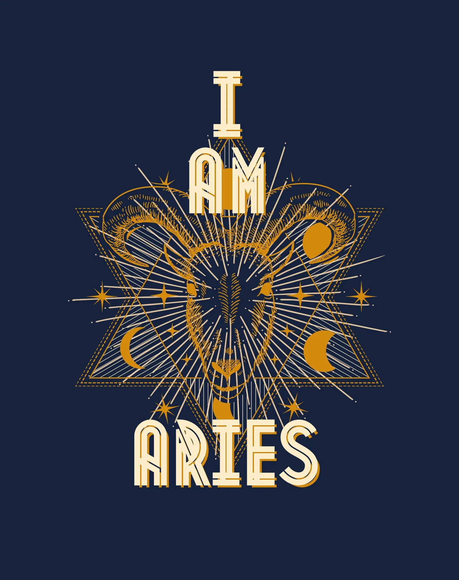 UA Supreme Star Sign Aries Ram Women's T-shirt (Navy)