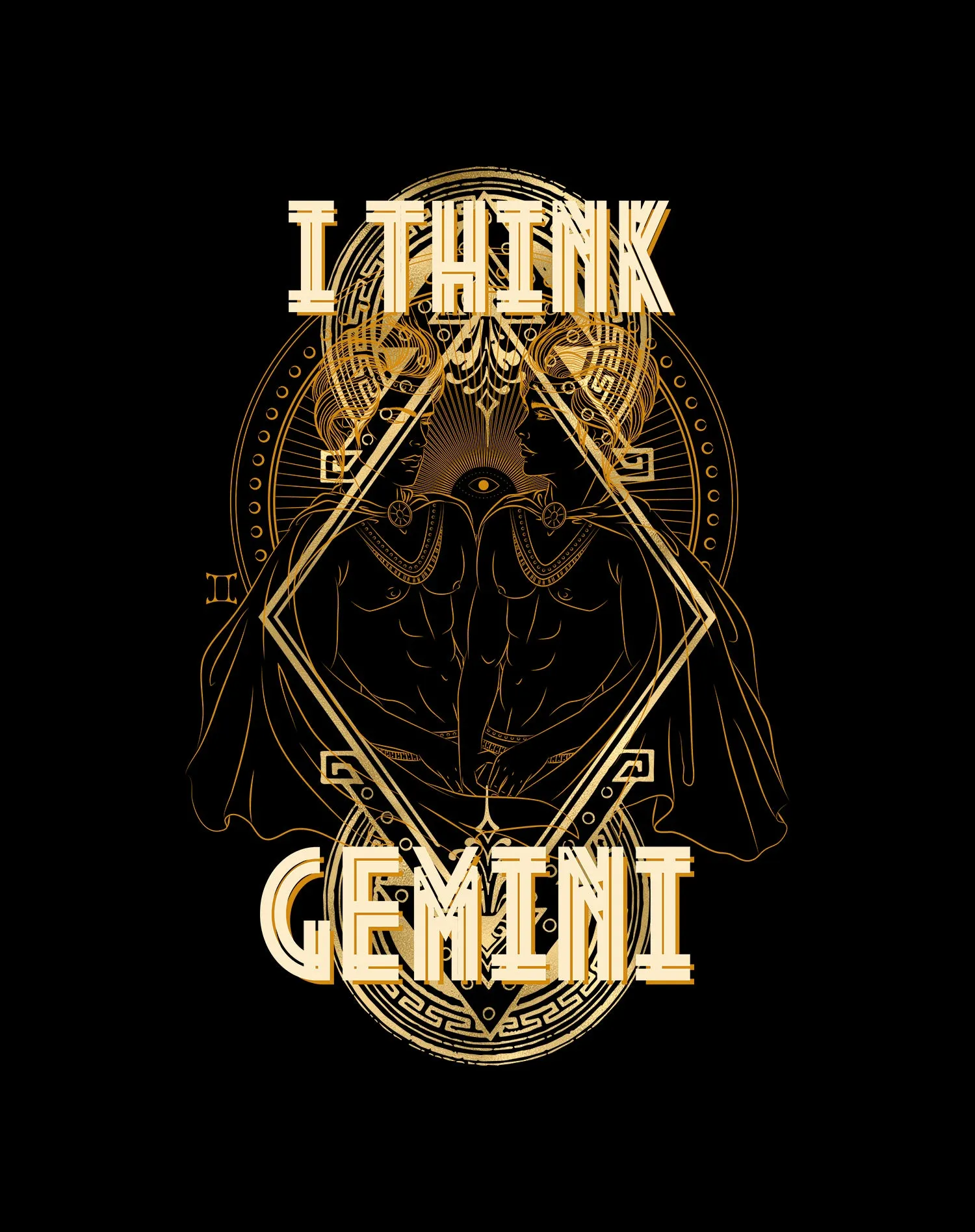 UA Supreme Star Sign Gemini Men's T-shirt (Black)