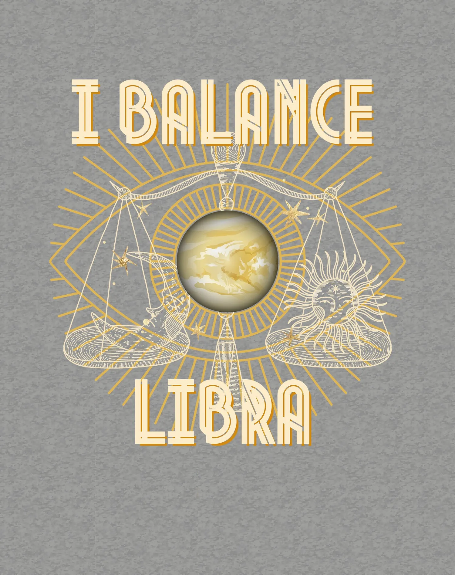 UA Supreme Star Sign Libra Eye Men's T-shirt (Sports Grey)
