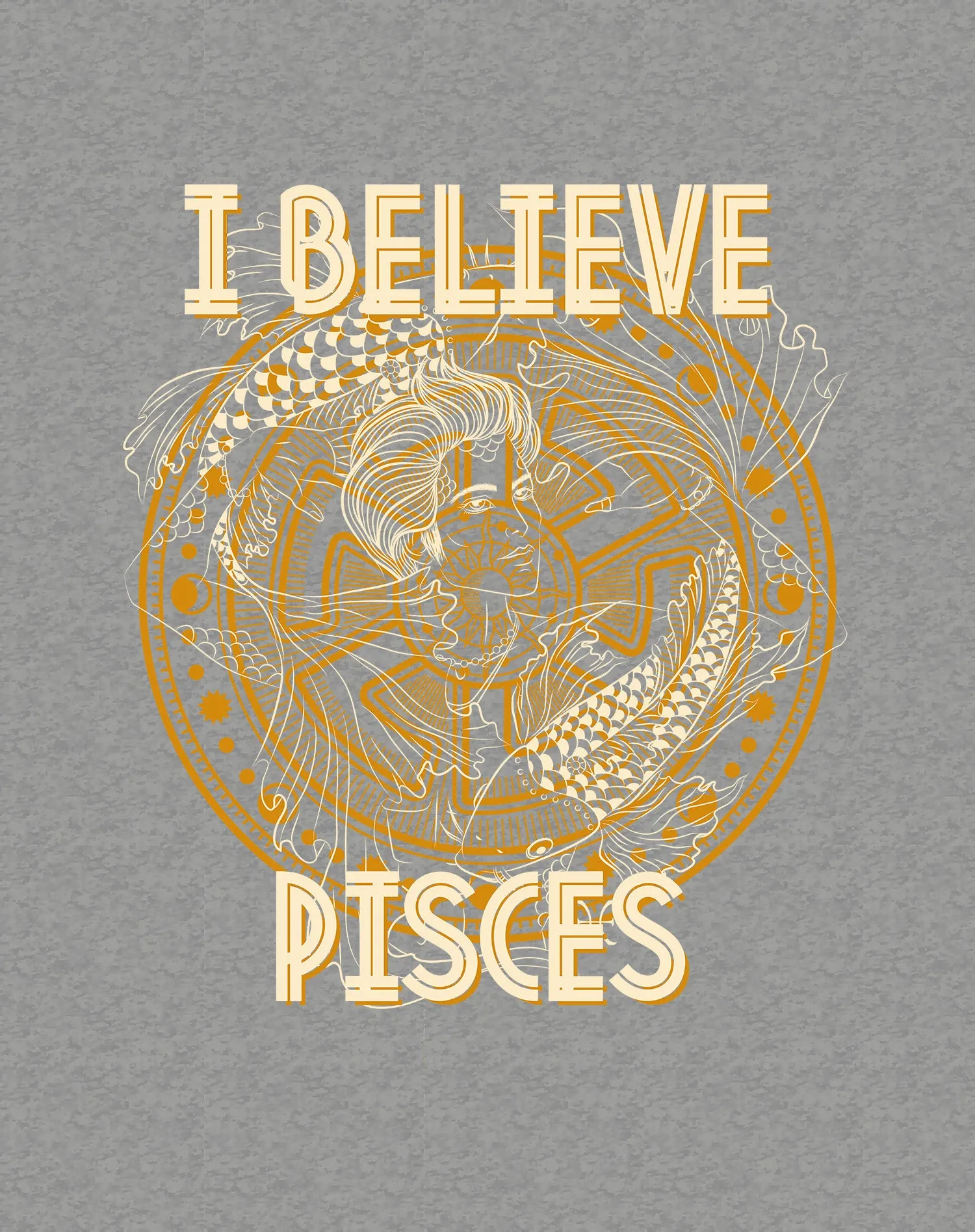 UA Supreme Star Sign Pisces Disk Men's T-shirt (Sports Grey)