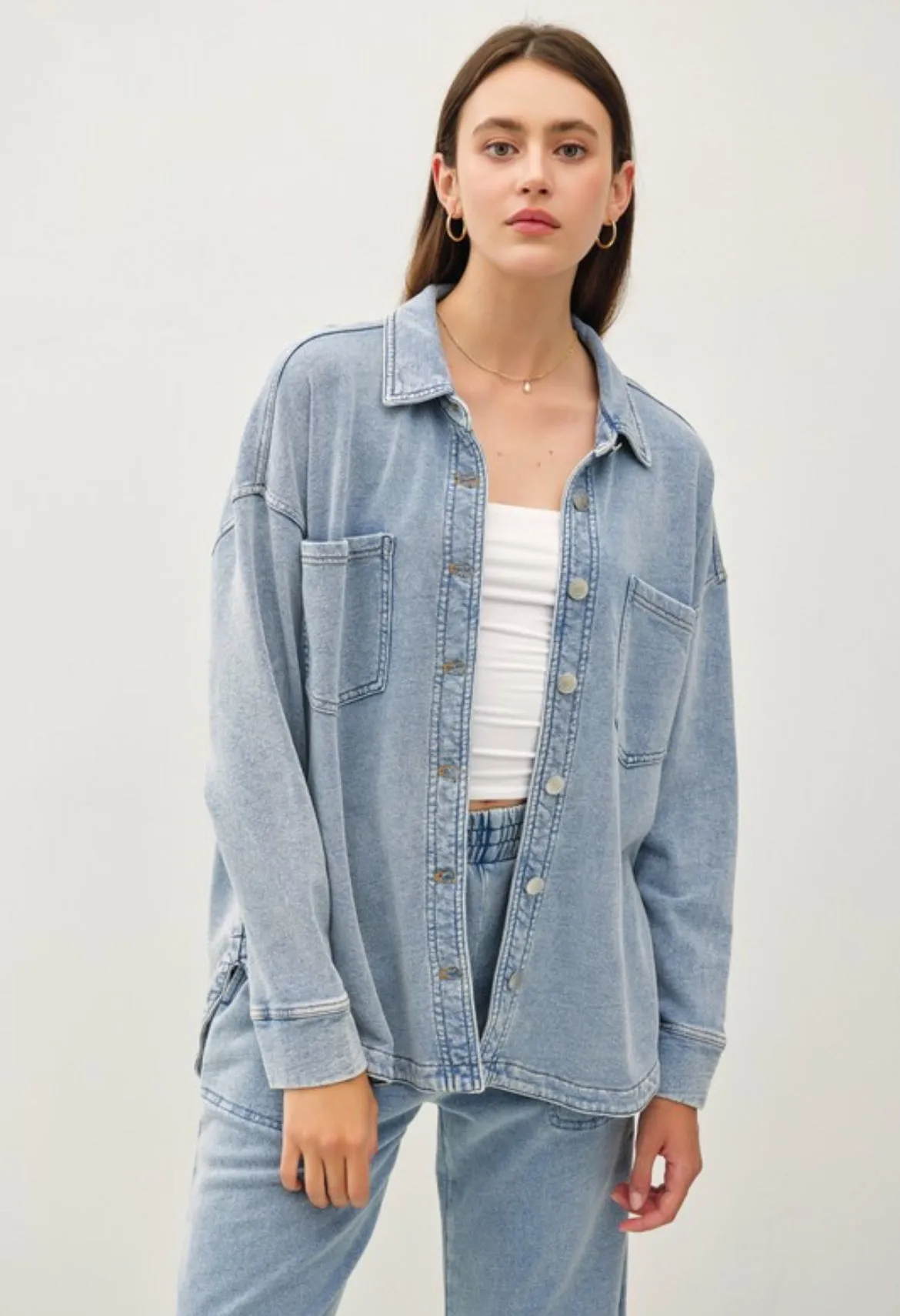 Ultra Soft Denim Shacket