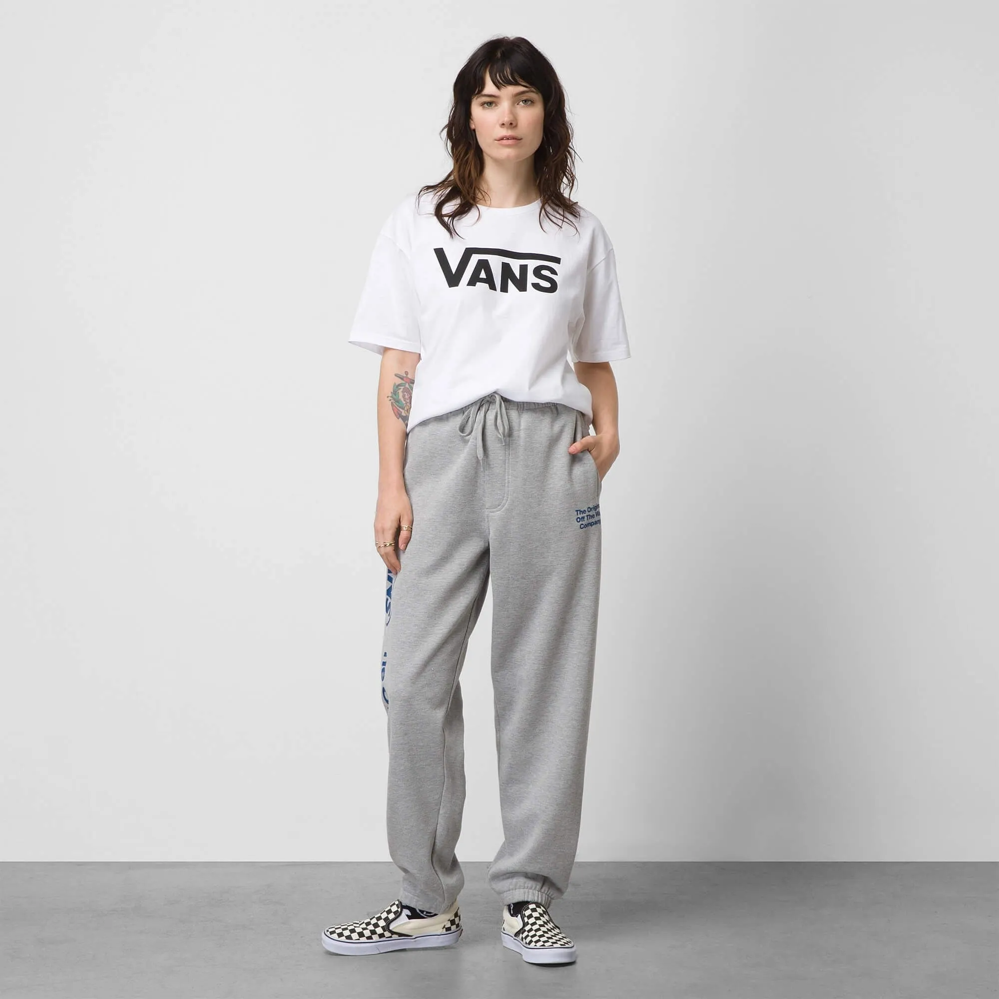 Unisex tepláky VANS HI DEF COMMERICA RELAXED FLEECE PANT šedé