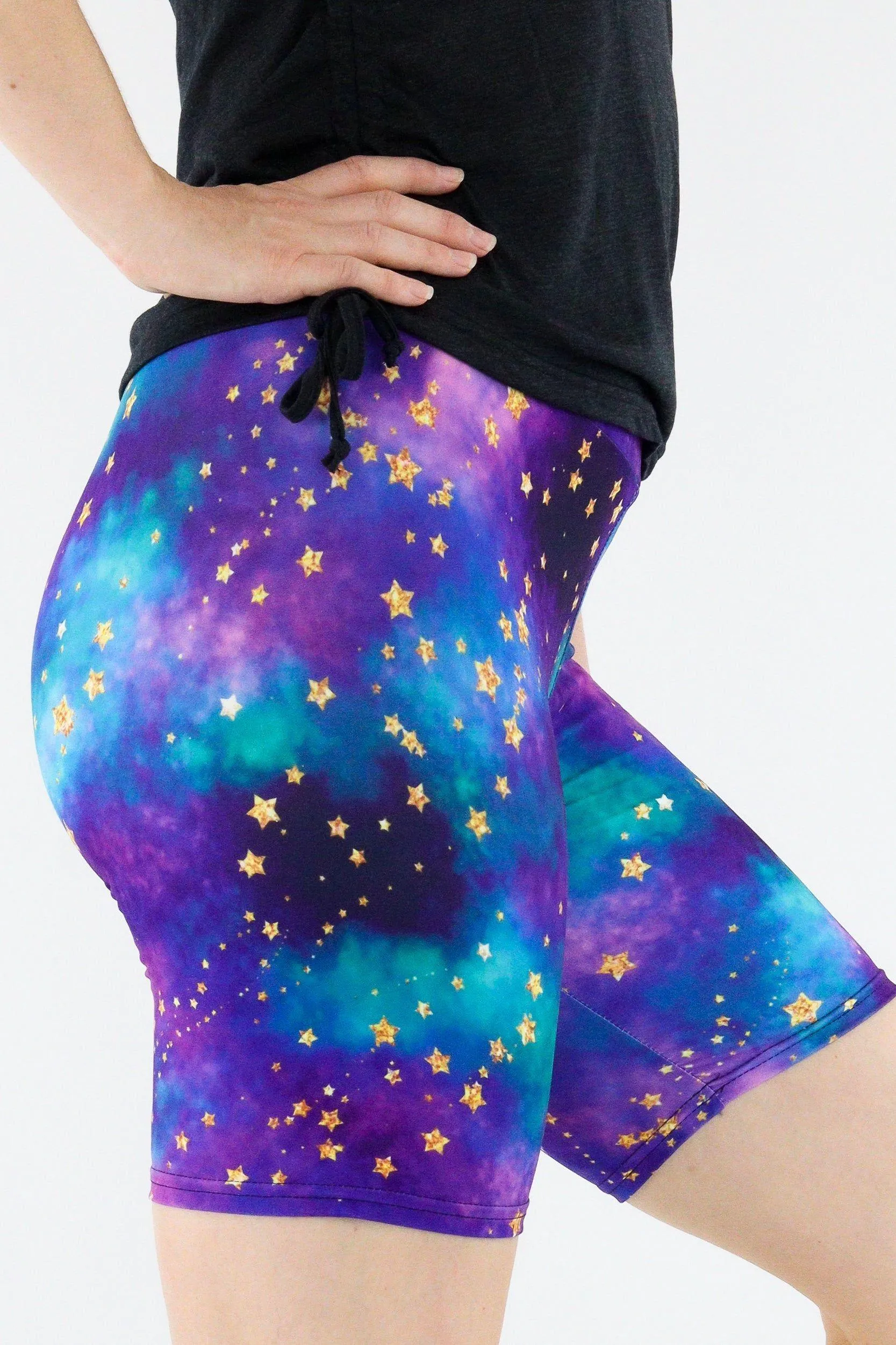 Universe Shimmer - Casual Mid Shorts