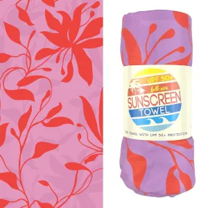 UPF 50  Beach/Pool Towel Full Size (Bold Blooms)