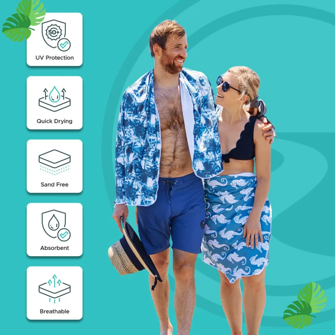 UPF 50  Beach/Pool Towel Full Size (Bold Blooms)