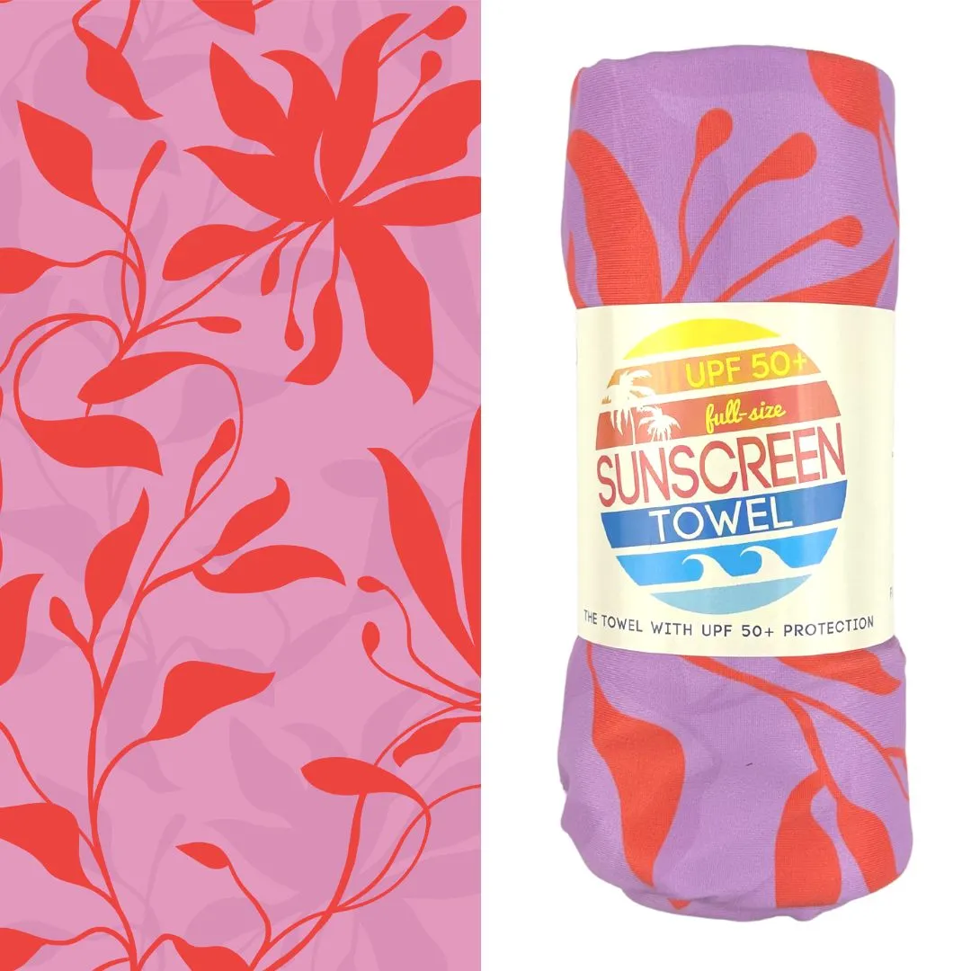 UPF 50  Beach/Pool Towel Full Size (Bold Blooms)