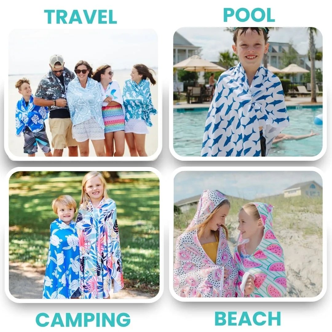 UPF 50  Beach/Pool Towel Full Size (Bold Blooms)