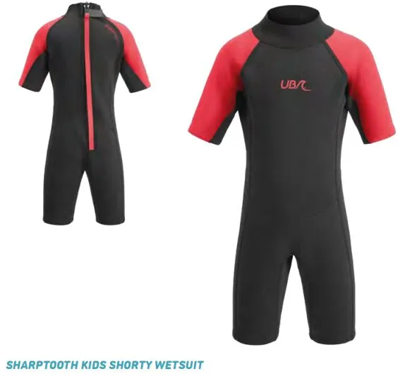 Urban Beach Kids Sharptooth Shorty Wetsuit Red - XS 3-4yrs