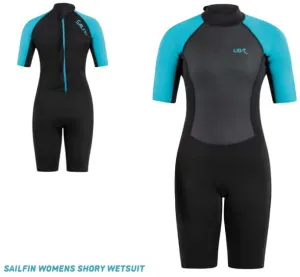 Urban Beach Ladies Sailfin Shorty Wetsuit Aqua - Size L