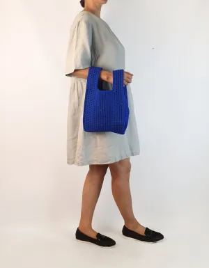 Urban blue knit mini bag