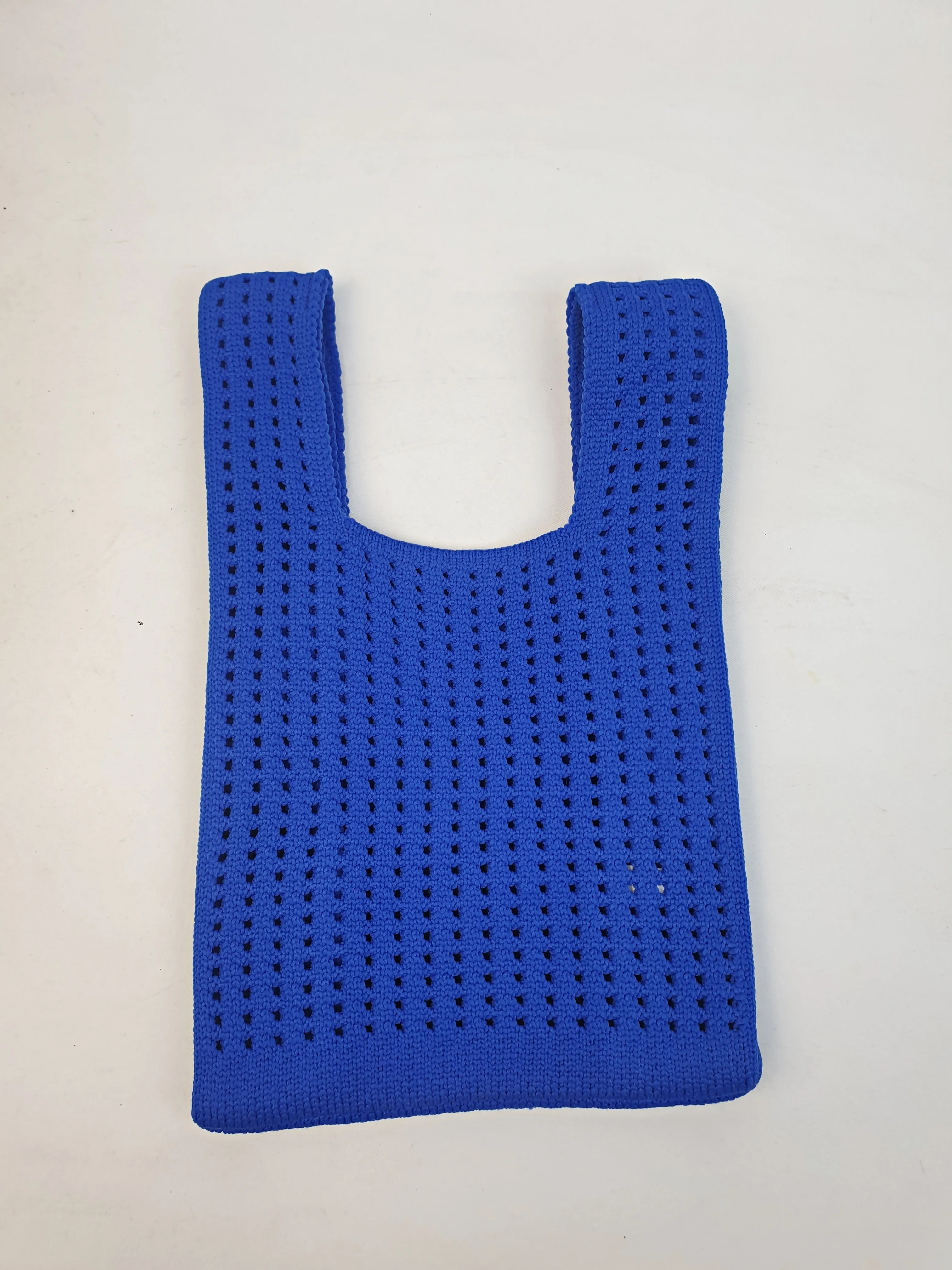 Urban blue knit mini bag