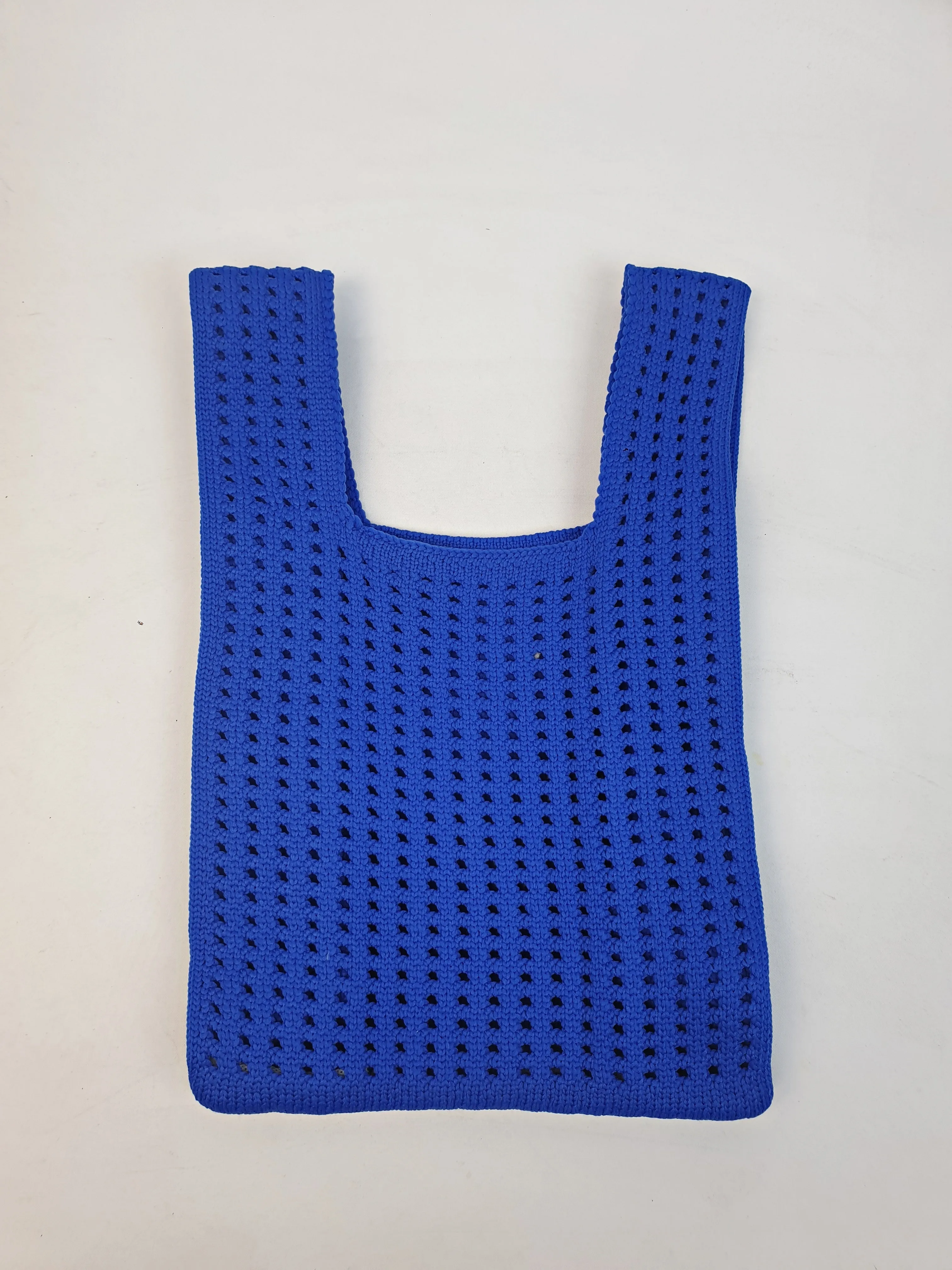 Urban blue knit mini bag