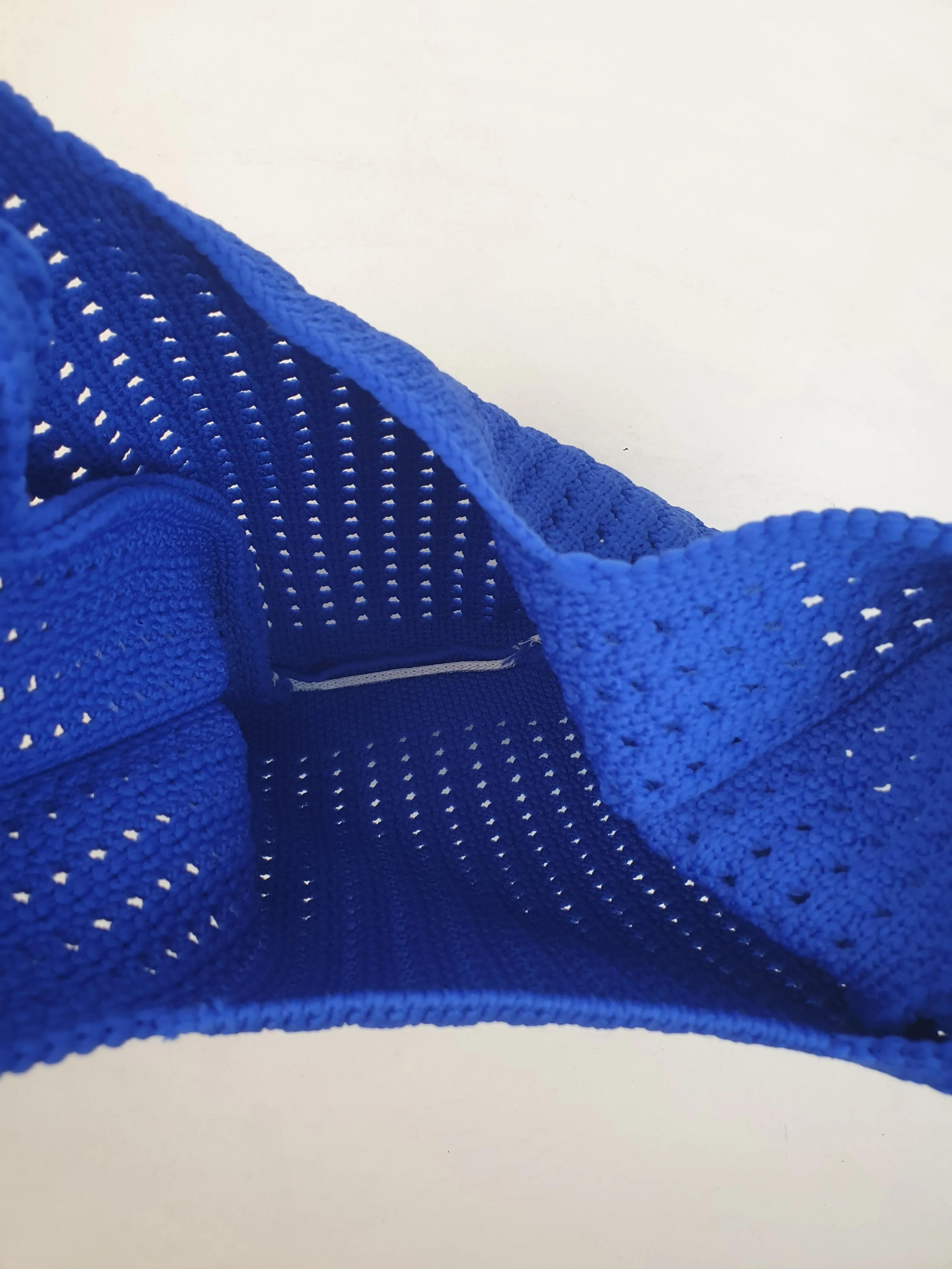 Urban blue knit mini bag