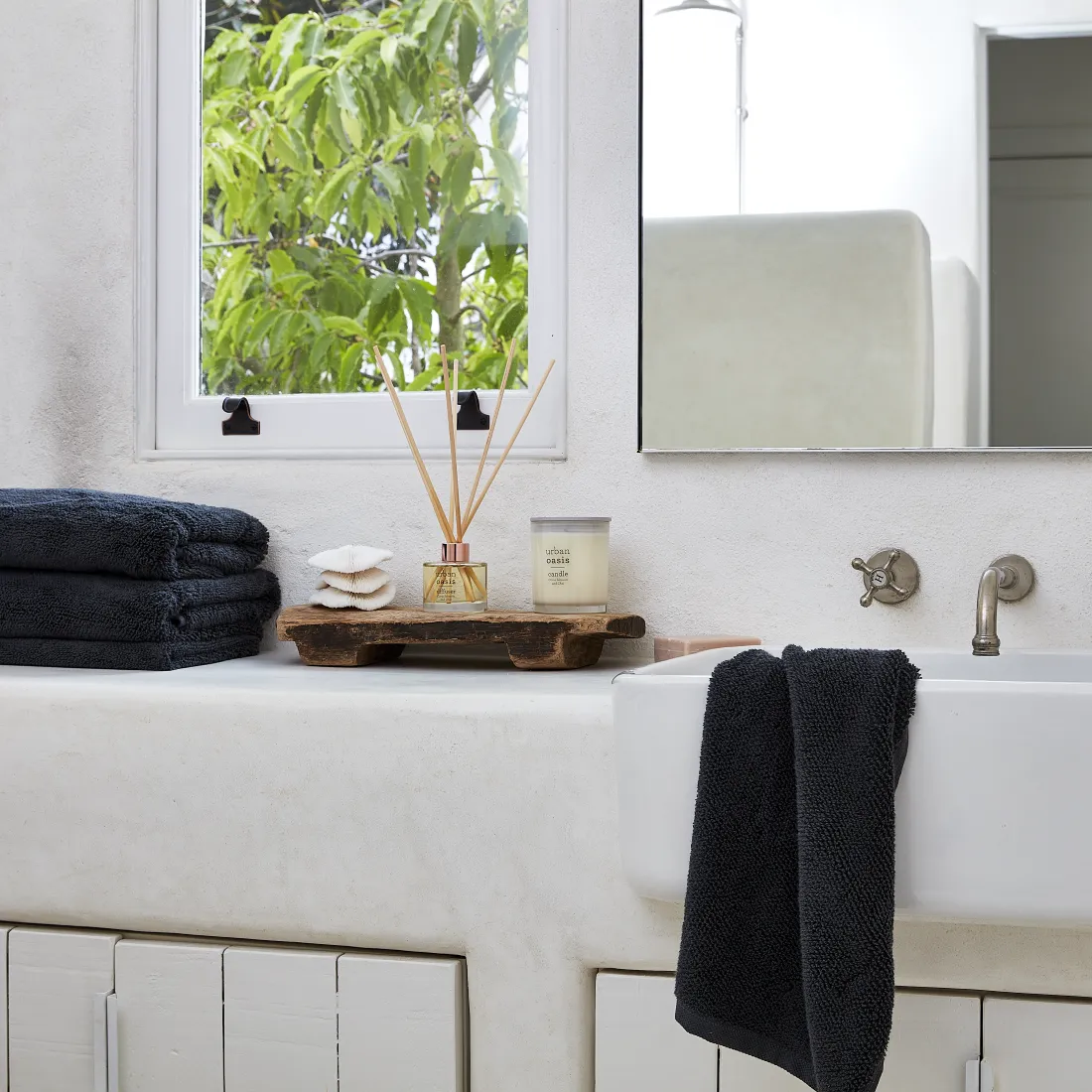 Urban Oasis Aydin Bath Sheet Woodland Gray