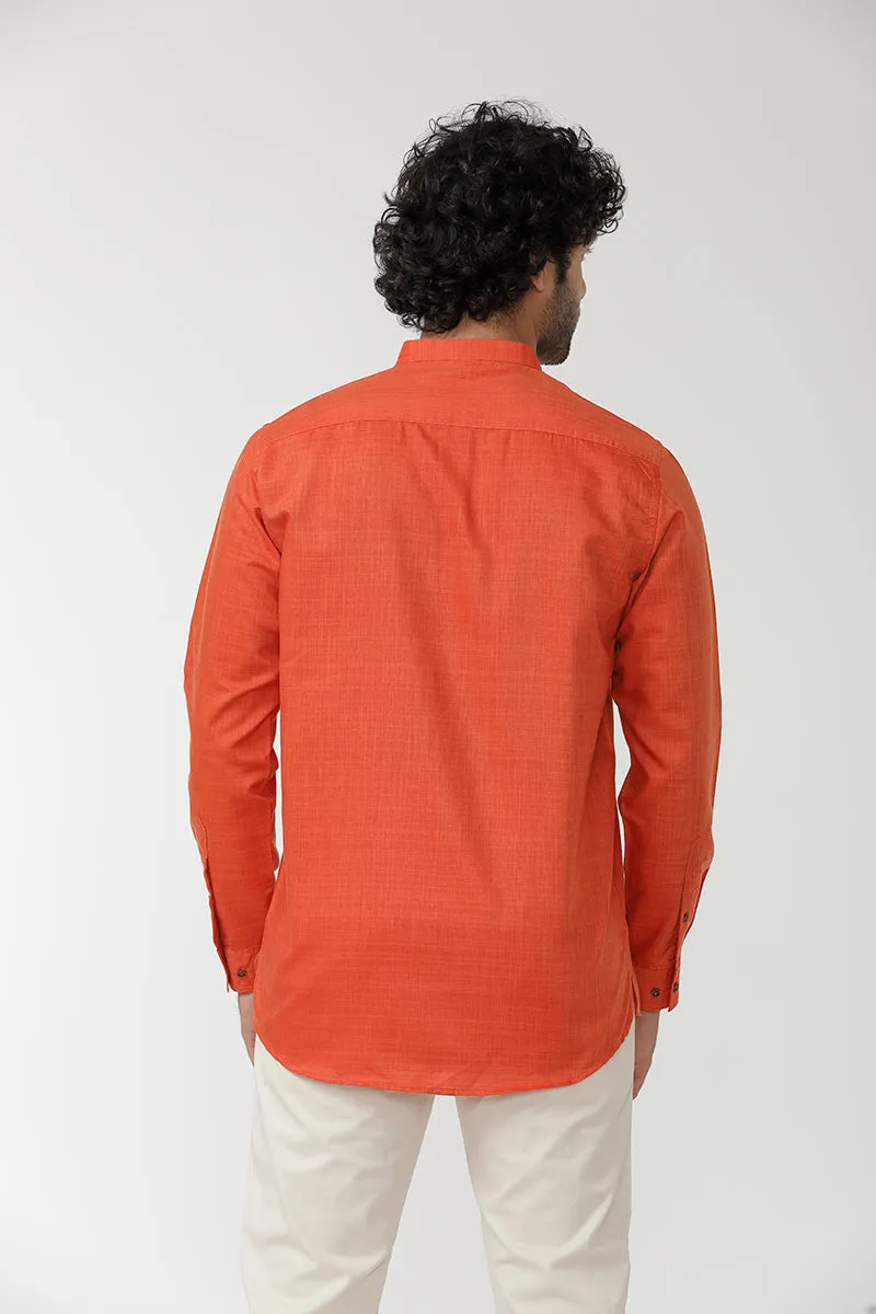 Urban - Orange Short Kurta for Men | Uathayam