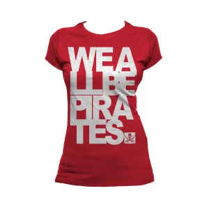 US Brand X Sci Funk We Be Pirates Official Women's T-Shirt (Red)