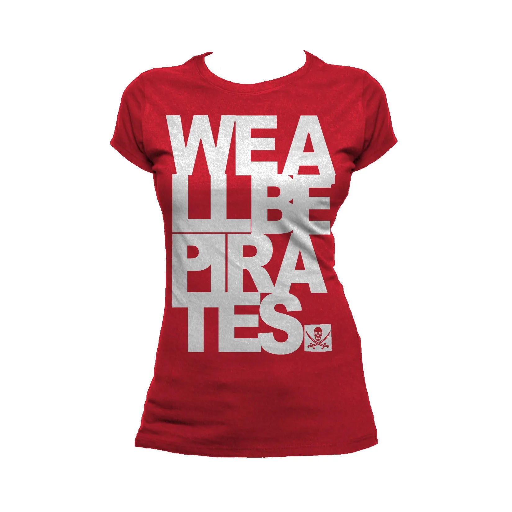 US Brand X Sci Funk We Be Pirates Official Women's T-Shirt (Red)