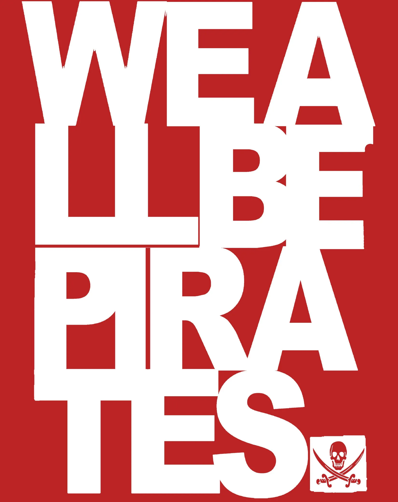 US Brand X Sci Funk We Be Pirates Official Women's T-Shirt (Red)