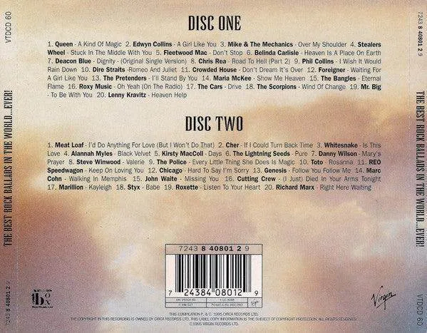 Various: The Best Rock Ballads In The World...Ever! (2xCD, Comp)