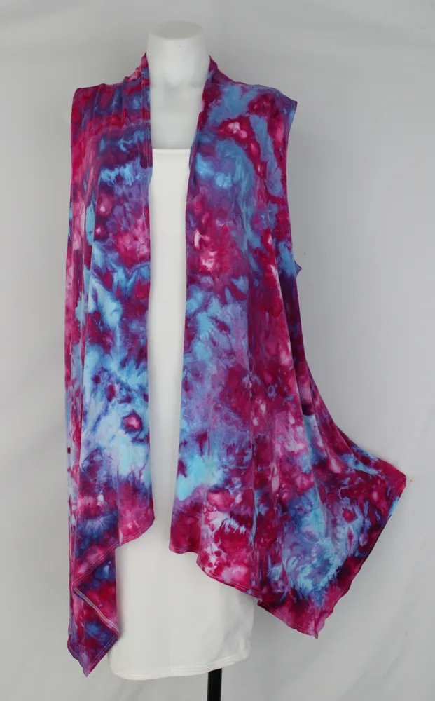 Vest Sleeveless Cardigan - size 1XL - Dazzle crinkle