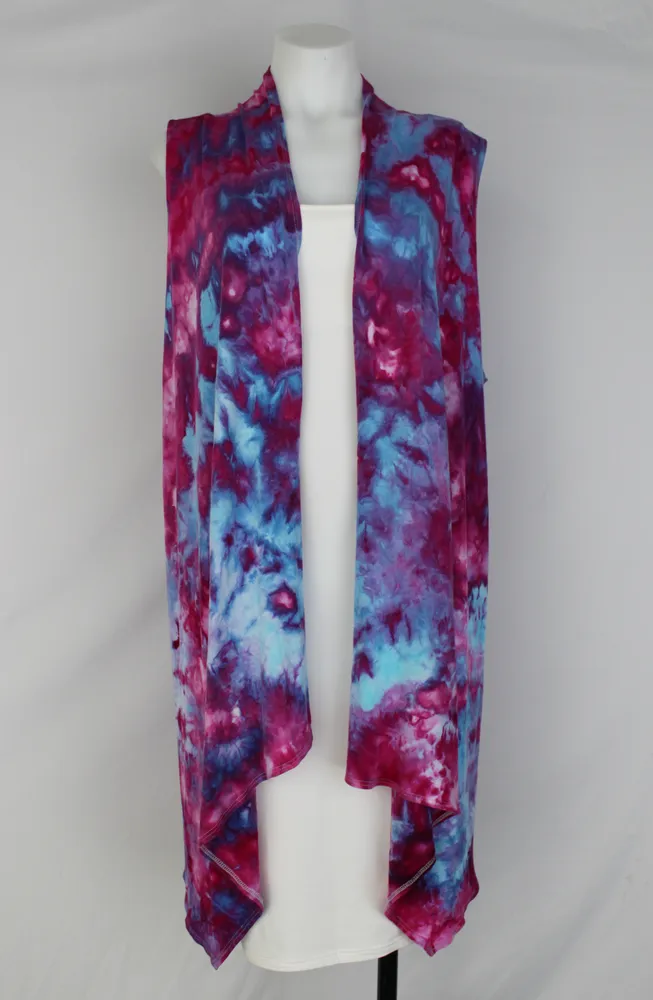 Vest Sleeveless Cardigan - size 1XL - Dazzle crinkle