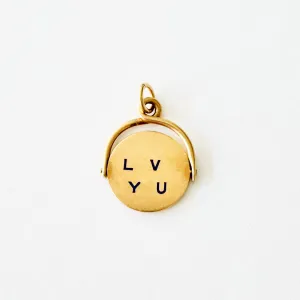 Vintage 14K Gold "I Love You" Spinner Charm