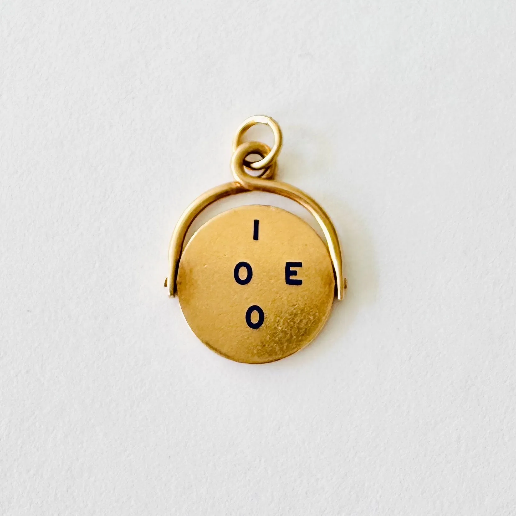 Vintage 14K Gold "I Love You" Spinner Charm
