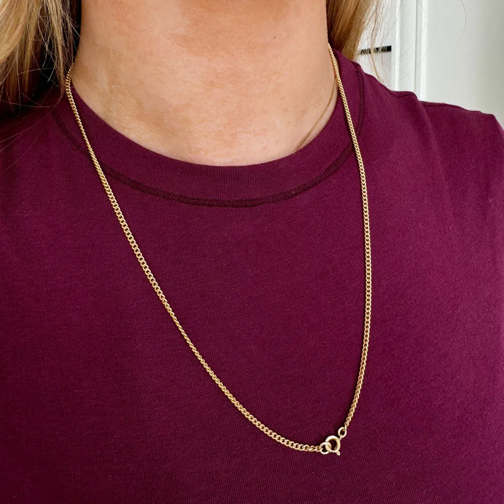 Vintage 9K Curb Chain