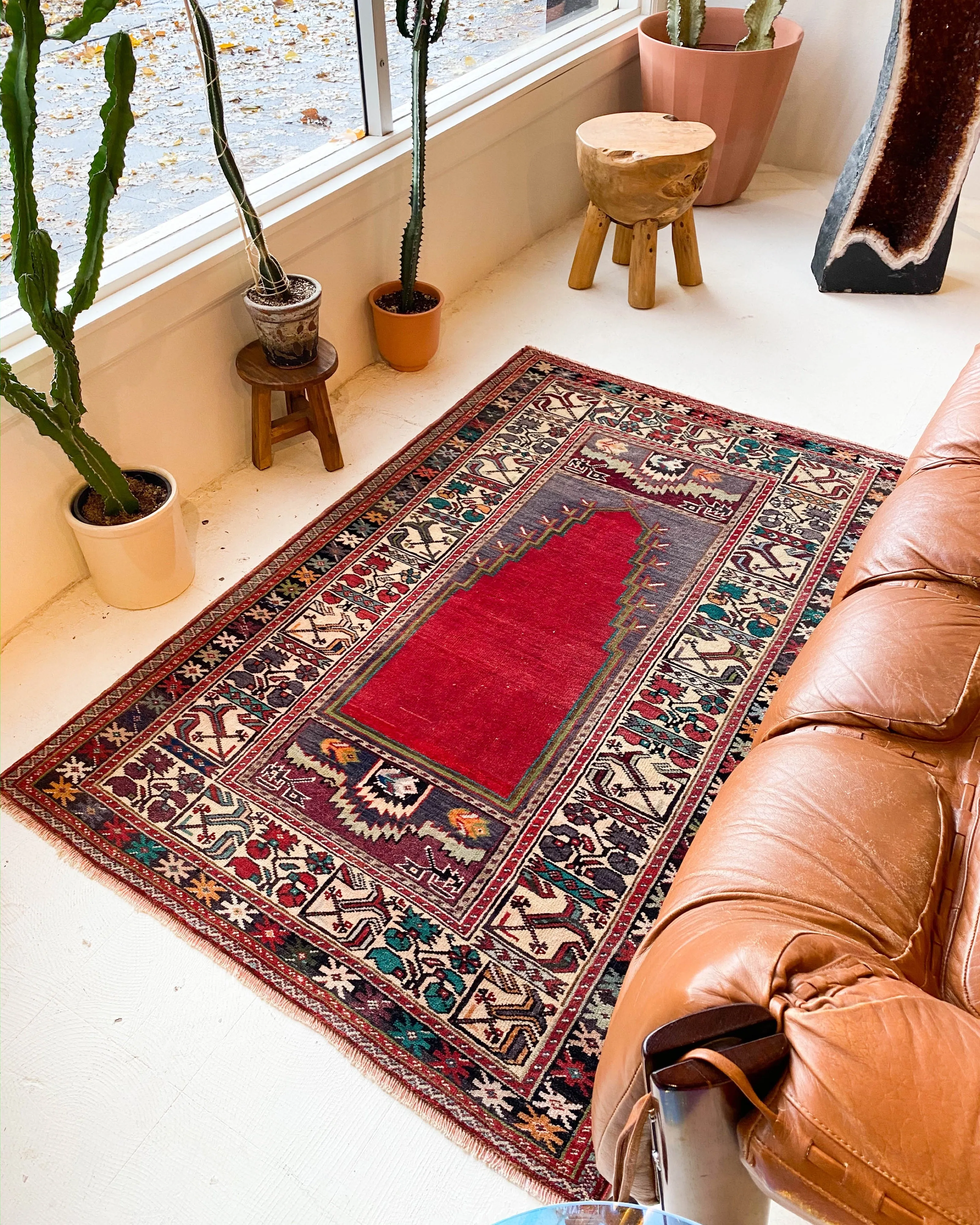 Vintage Konya Ladik Rug 3'7"x5'5"