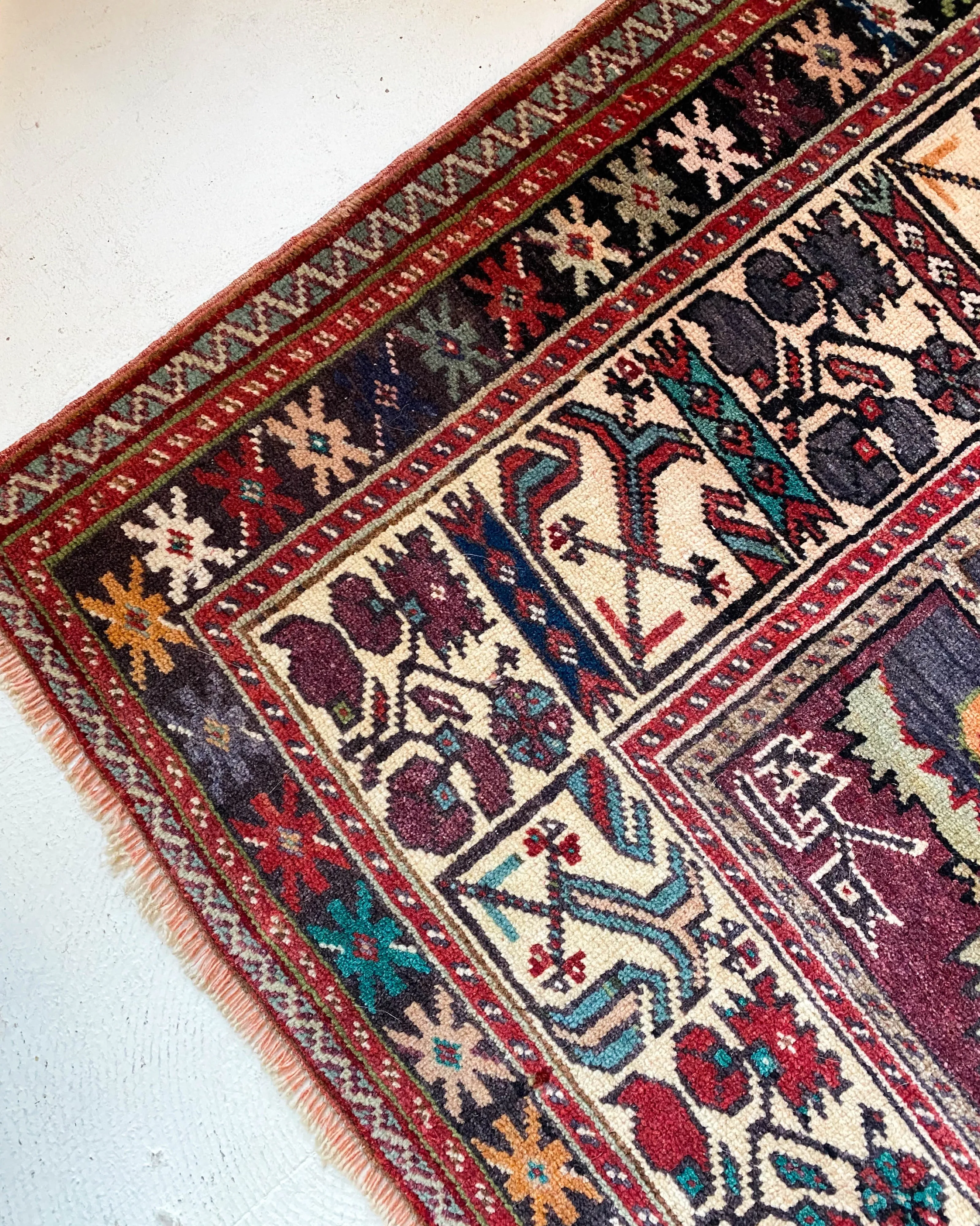 Vintage Konya Ladik Rug 3'7"x5'5"