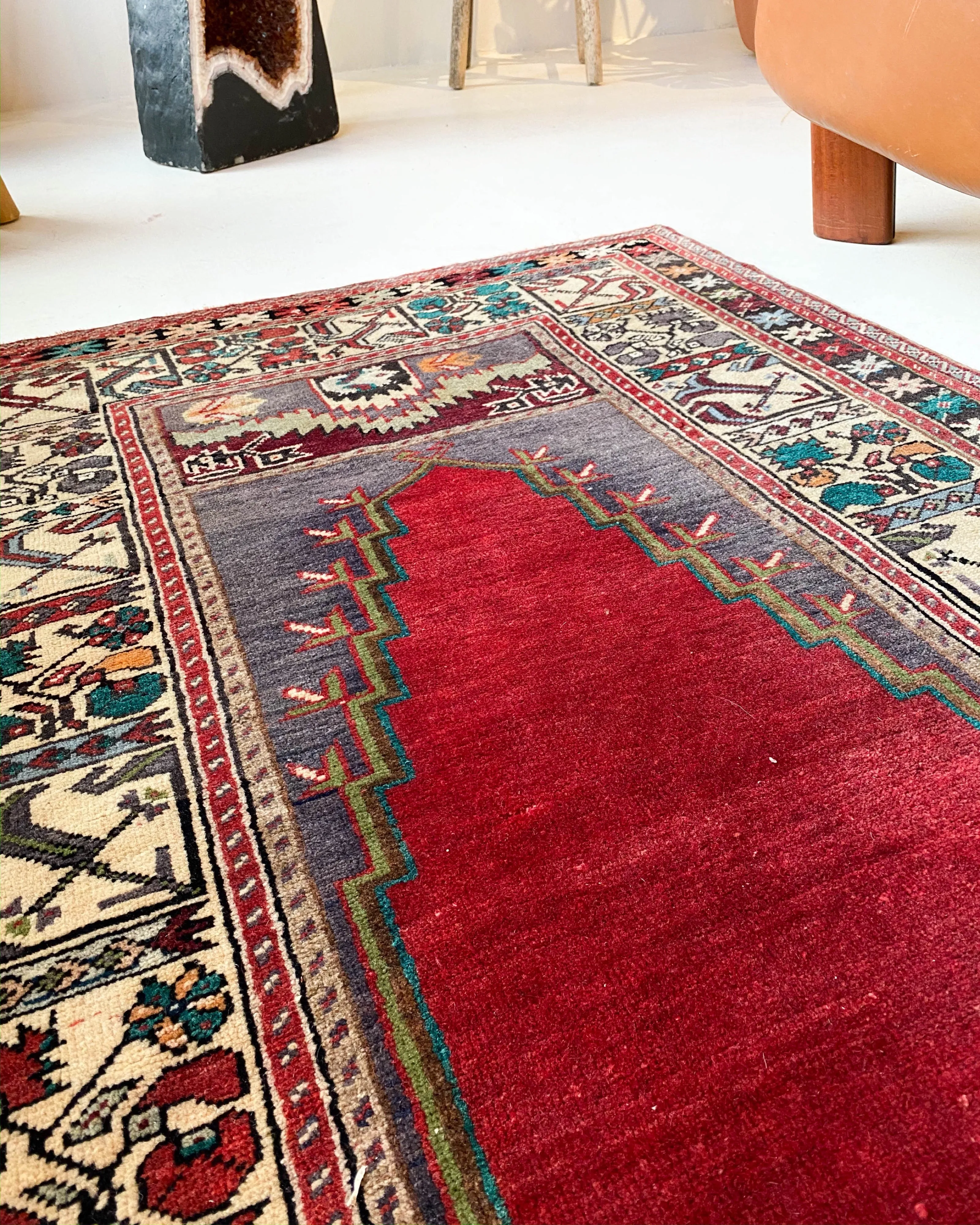 Vintage Konya Ladik Rug 3'7"x5'5"
