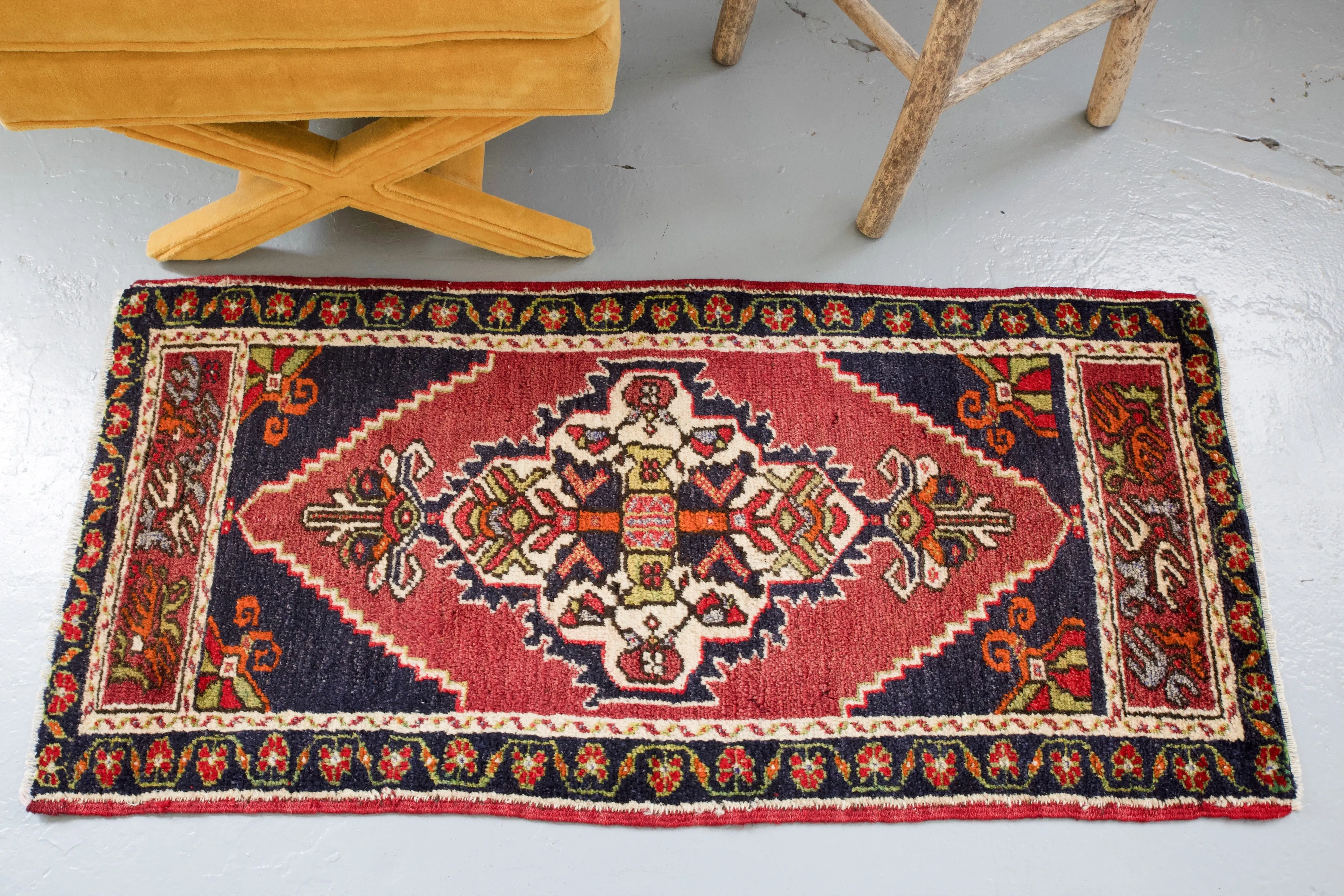 Vintage Mini Turkish Rug