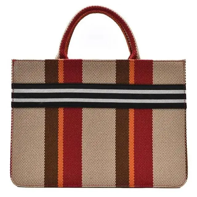 Vintage Style Canvas Handbags Casual Ladies Bags With Large Capacity Shoulder Bags Fashionable Crossbody Bags for Women
