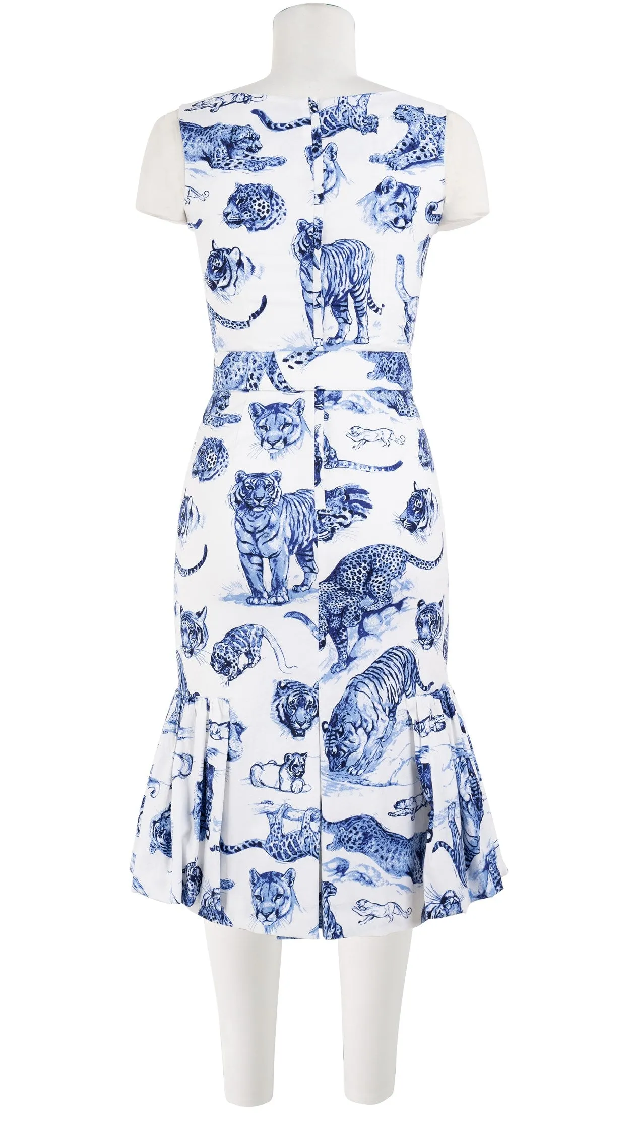 Violet Dress Sweatheart Neck Sleeveless Long Length Cotton Stretch (Tiger Toile Small)