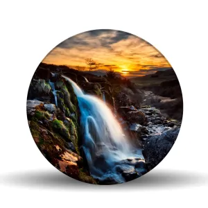 Waterfall <br>Glass Table Spinner 17.75"