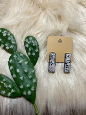 WHITE RANCHERO ROAD EARRINGS