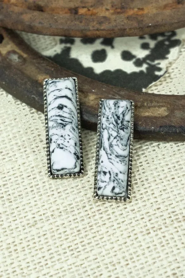 WHITE RANCHERO ROAD EARRINGS