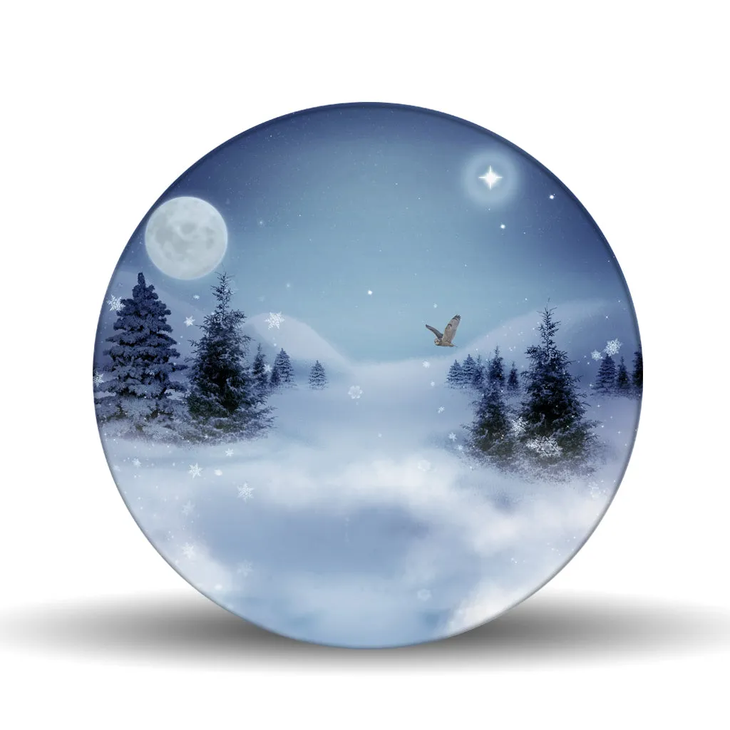 Winter <br>Glass Table Spinner 17.75"