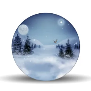 Winter <br>Glass Table Spinner 17.75"