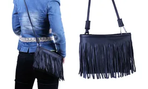 Women's Fringed Cross-Body Multifunctional Everyday Use Bag