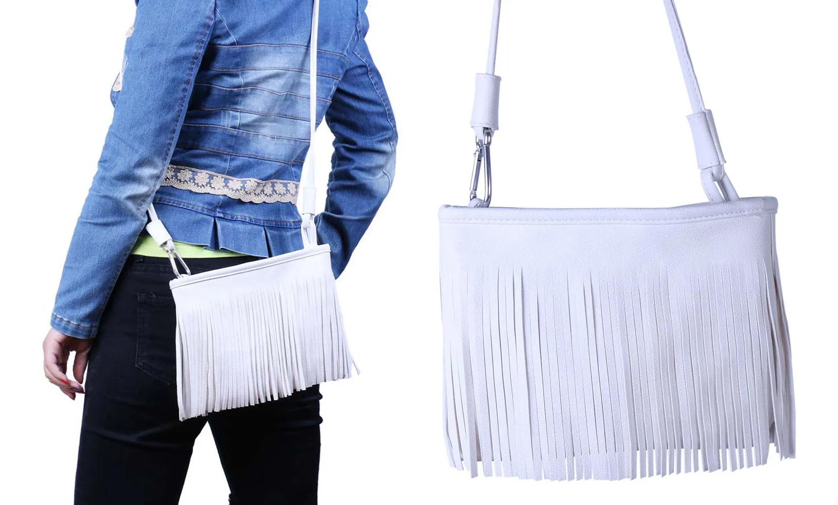 Women's Fringed Cross-Body Multifunctional Everyday Use Bag