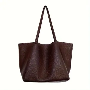 Women's Large Totes PU Leather Shoulder Bag Soft Purse Hobo Handbag Casual Top Handle Bag For Travel Work