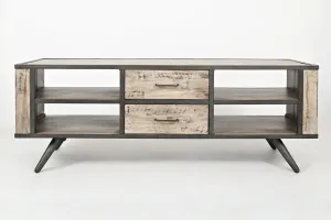 WoodMetal Solid Media Console With Storage, Brown