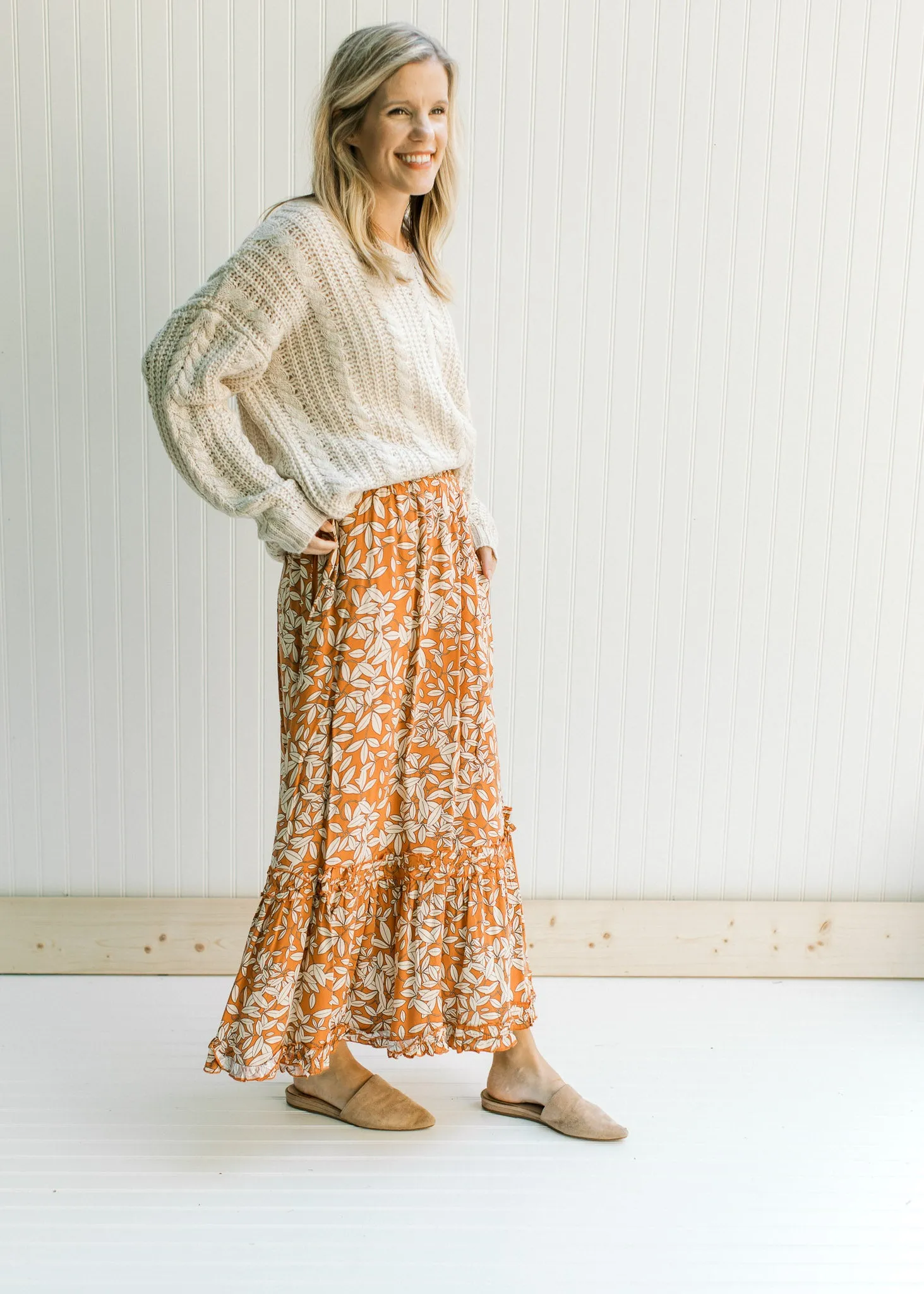 X Rusty Leaves Skirt