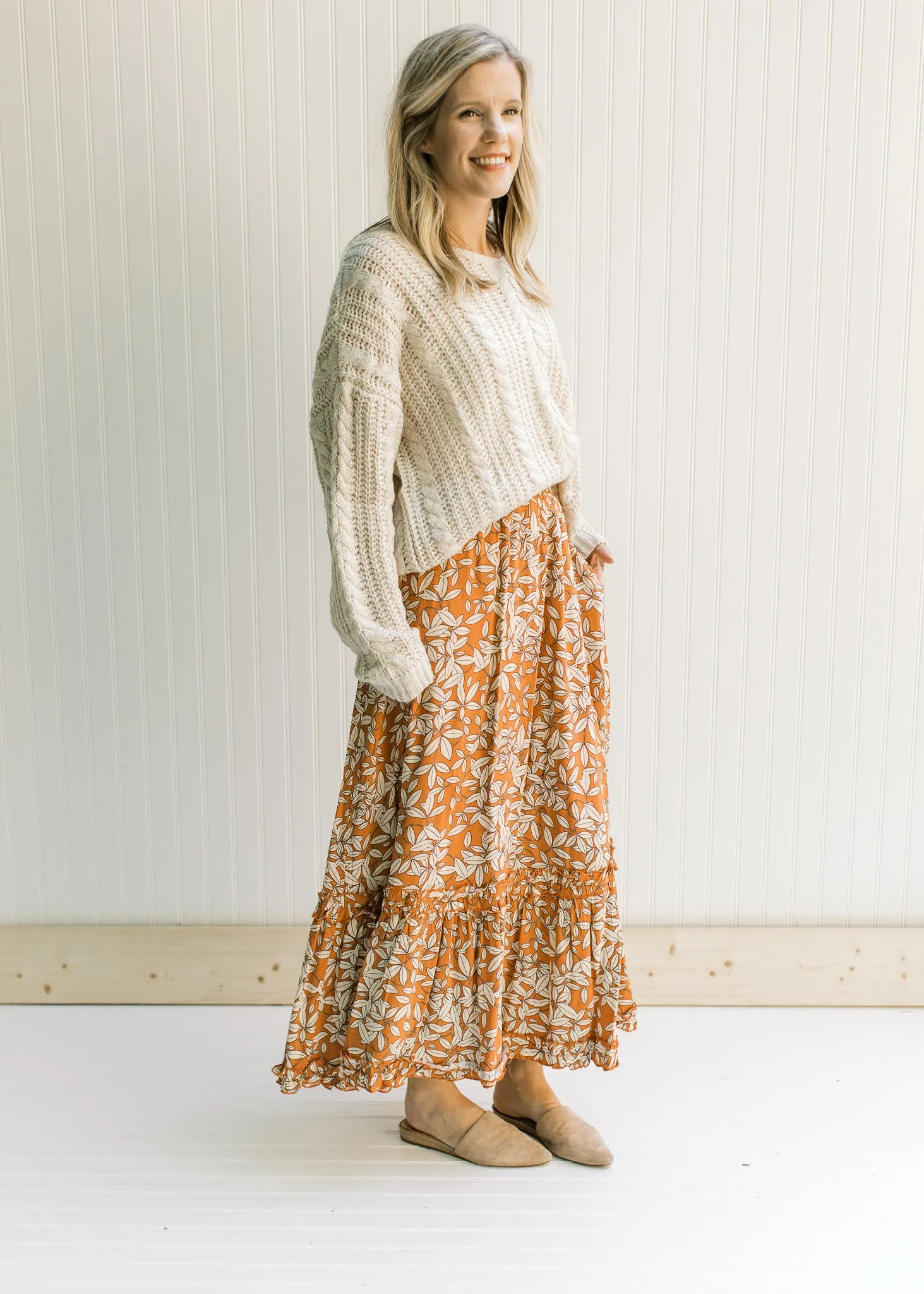 X Rusty Leaves Skirt