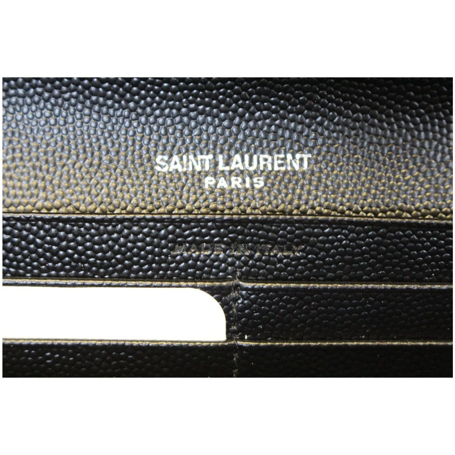 YVES SAINT LAURENT Large Grain De Poudre Wallet Black