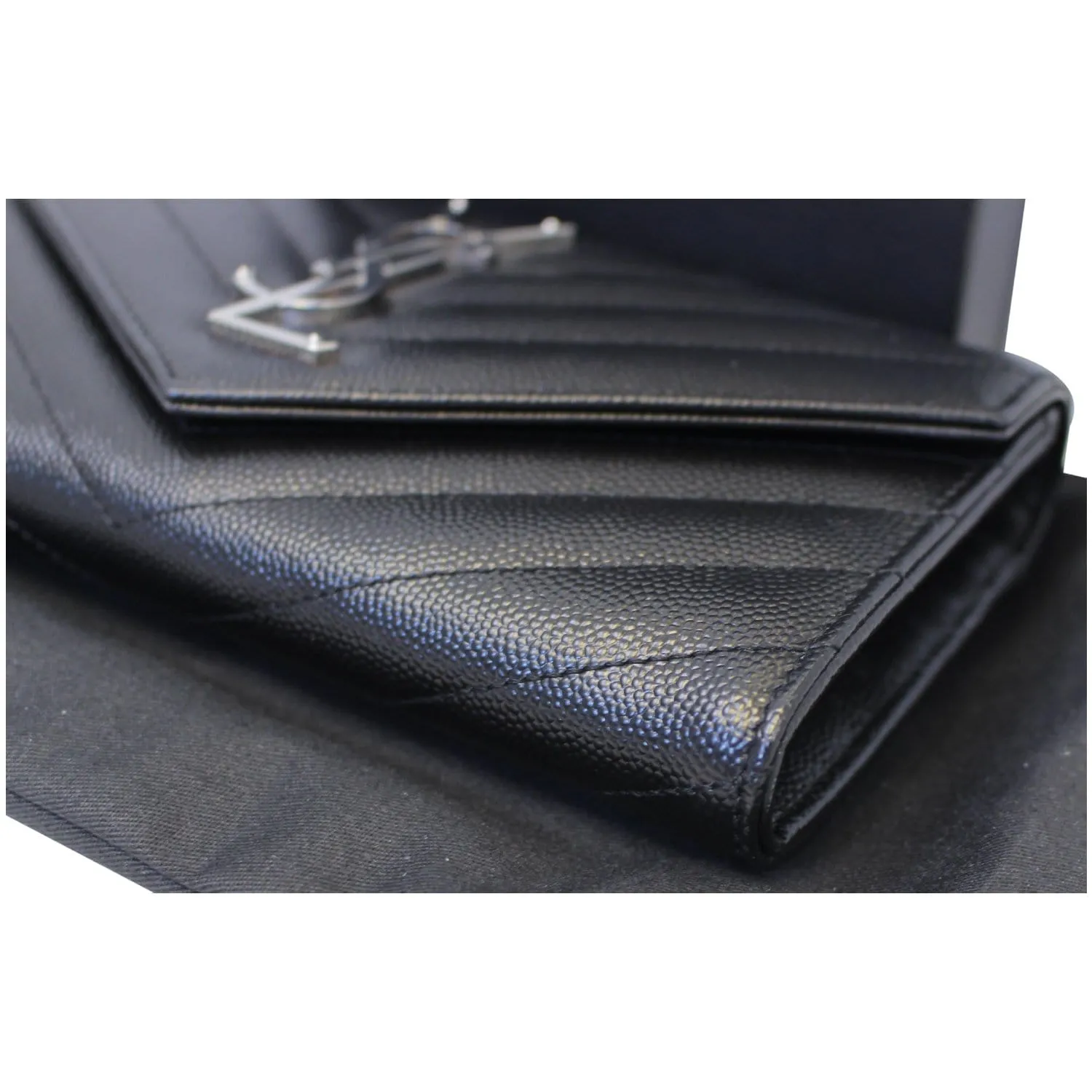 YVES SAINT LAURENT Large Grain De Poudre Wallet Black