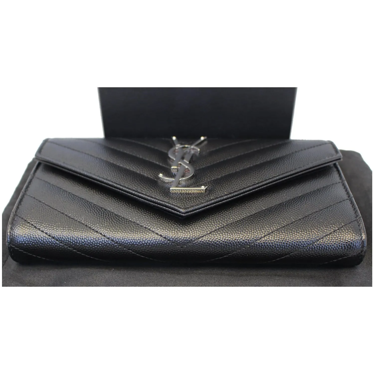 YVES SAINT LAURENT Large Grain De Poudre Wallet Black