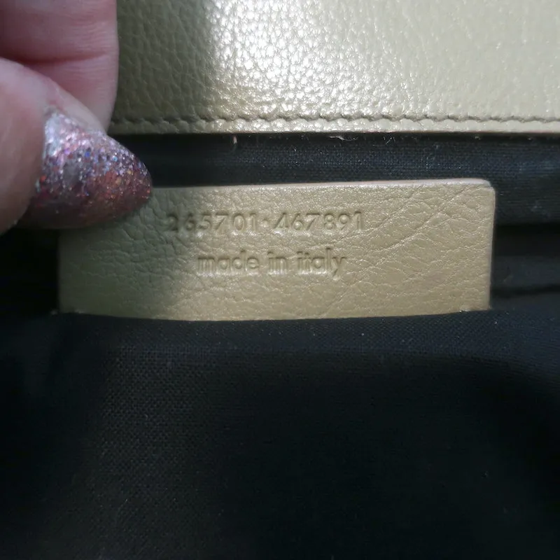 Yves Saint Laurent Y Ligne Clutch Bag Taupe Leather & Snakeskin