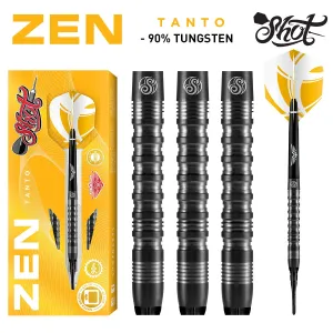 Zen Tanto Soft Tip Dart Set-90% Tungsten Barrels